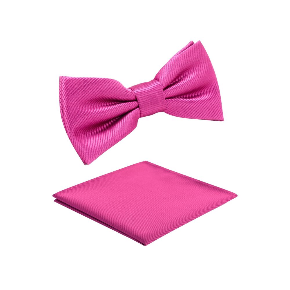 4917 Boys Solid Pre-tied Bow Ties,Magenta Adjustable Tuxedo Bowtie For Boy